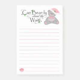 くまlyは待っていますクリスマスのリストのポスト・イットをできます ポストイット