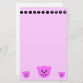 くまNは静止したボタンがかかります 便箋 (正面/裏面)