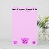 くまNは静止したボタンがかかります 便箋 (スタンド正面)