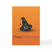 くもが付いているハロウィンの魔法使いの帽子