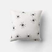 くもが付いている白い装飾用クッション クッション (裏面)