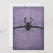 くものハロウィンのゴシック様式結婚式 招待状 (裏面)