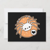 くものハローウィンパーティの招待状 招待状 (正面)