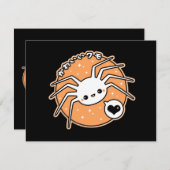 くものハローウィンパーティの招待状 招待状 (正面/裏面)