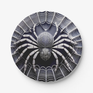 くもの巣おもしろいプレート ペーパープレート