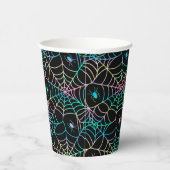 くもの巣と不気味怖いクローラーハロウィーン 紙コップ (右)