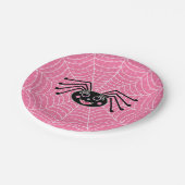 くもの巣のかわいく女の子らしいくも ペーパープレート (アングル)
