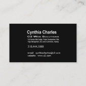 くもの巣のデザイン1の名刺のテンプレート(緑) 名刺 (裏面)