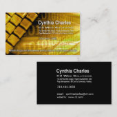 くもの巣のデザイン1の名刺のテンプレート(金ゴールド) 名刺 (正面/裏面)