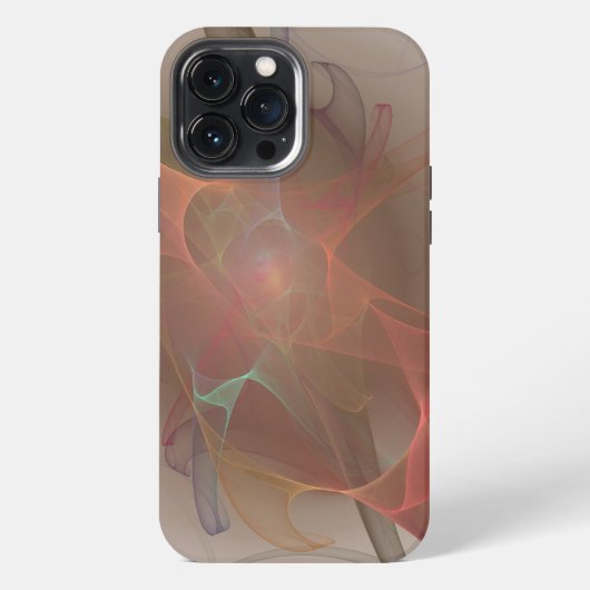 くもの巣の時間抽象芸術芸術 iPhoneケース (裏面)