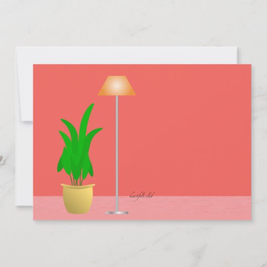 くもの巣の退職の招待状のサーフ 招待状 (裏面)