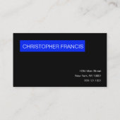 くもの巣はっきりしたアドレスが記載された青い名刺 名刺 (裏面)