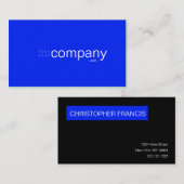 くもの巣はっきりしたアドレスが記載された青い名刺 名刺 (正面/裏面)