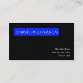 くもの巣はっきりしたアドレスが記載された青い名刺 名刺 (裏面)