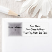 くもの巣を中心にゴッサマーかわいいクモ ラベル (インサイチュ)