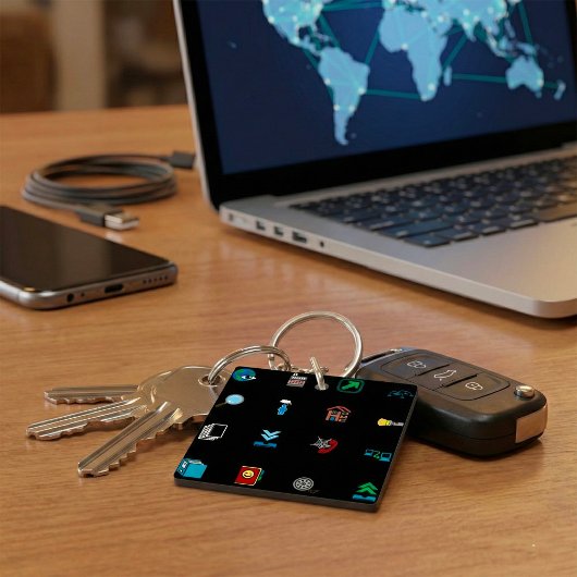 くもの巣アイコンキーチェーン キーホルダー