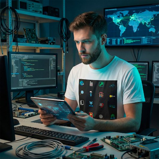 くもの巣アイコンメニューTシャツ Tシャツ