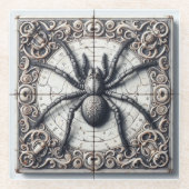 くもの巣ウィーバー ガラスコースター (正面)