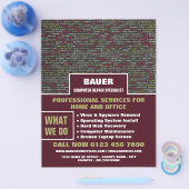 くもの巣スクリプト、コンピュータ修復スペシャリスト広告ズ チラシ (シングル)