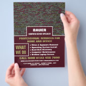 くもの巣スクリプト、コンピュータ修復スペシャリスト広告ズ チラシ (手)