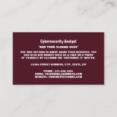 くもの巣スクリプト,情報技術,コンピュータ 名刺 (裏面)