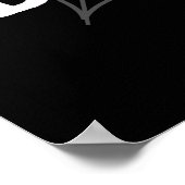 くもの巣デザイおもしろいナースパイダープンダークBG ポスター (角)