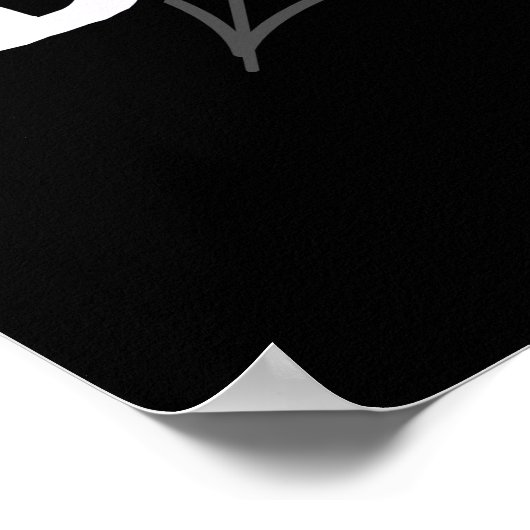 くもの巣デザイおもしろいナースパイダープンダークBG ポスター (角)