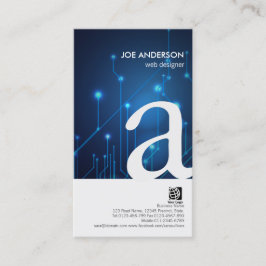 くもの巣デザイはっきりしたナーモノグラム回路名刺 名刺