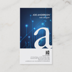 くもの巣デザイはっきりしたナーモノグラム回路名刺 名刺