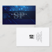 くもの巣デザイナーインターネットスキルモノグラム回路 名刺 (正面/裏面)