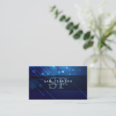 くもの巣デザイナーインターネットスキルモノグラム回路 名刺 (スタンド正面)