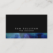 くもの巣デザイナーインターネットスキル抽象芸術ブルークラウド 名刺 (正面)