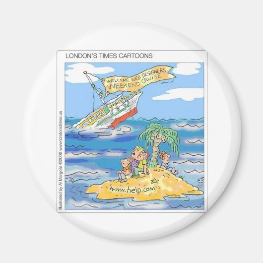 くもの巣デザイナーテラークルーズ船おもしろいギフト&ティー マグネット (正面)