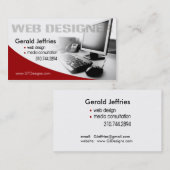 くもの巣デザイナーメディア・コンサルタントコンピュータやり手 名刺 (正面/裏面)