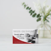 くもの巣デザイナーメディア・コンサルタントコンピュータやり手 名刺 (スタンド正面)