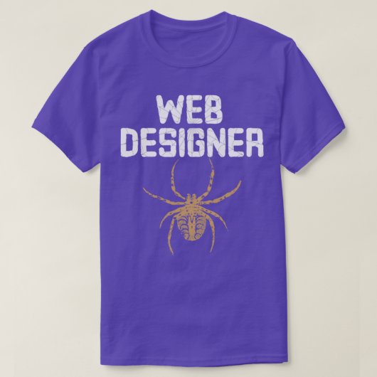 くもの巣デザイナー(Spider) Tシャツ (デザイン正面)