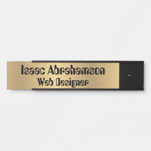 くもの巣デザイナーITオフィスドア署名シンボルや象徴名プレート サインプレート (正面)