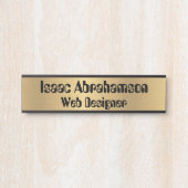 くもの巣デザイナーITオフィスドア署名シンボルや象徴名プレート サインプレート (正面)