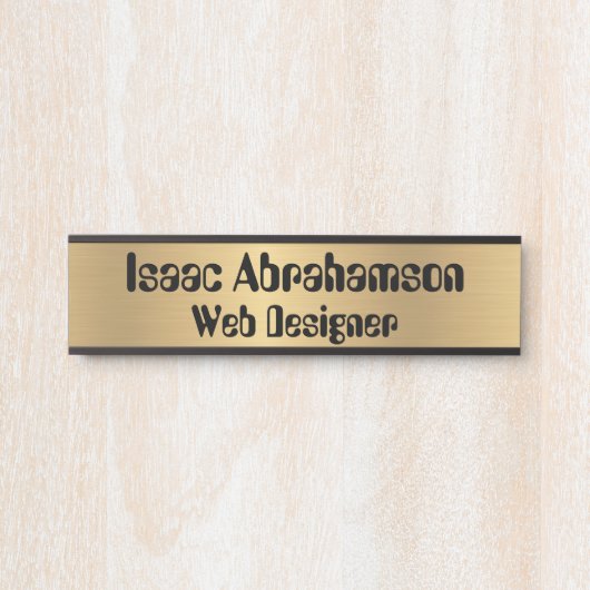 くもの巣デザイナーITオフィスドア署名シンボルや象徴名プレート サインプレート (正面)