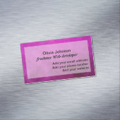 くもの巣デベロッパーフリーランスデジタルノマッドパープル マグネット名刺 (インサイチュ)