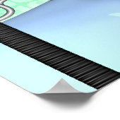 くもの巣ヘッドモダンテクノ超現実美術 ポスター (角)