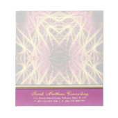 くもの巣ラブフラクタルアートメモ帳 ノートパッド (正面)