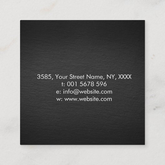 くもの巣ワイドの花の名刺 スクエア名刺 (裏面)