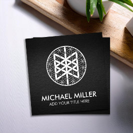 くもの巣ワイドの花の名刺 スクエア名刺