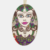 "くもの巣主婦" セラミックオーナメント (左)