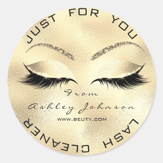 くもの巣名美しいサロングリッターグラムラッシュクリーナー ラウンドシール (正面)