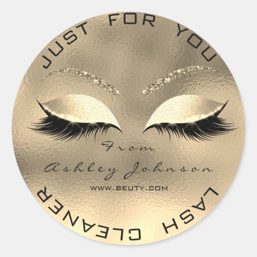 くもの巣名美しいサロングリッター金ゴールドラッシュクリーナー2 ラウンドシール (正面)