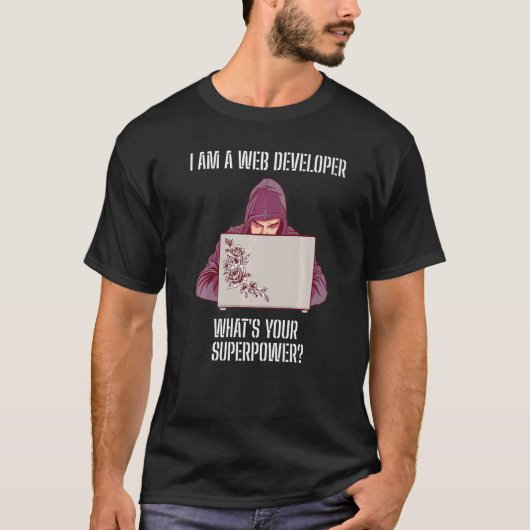 くもの巣開発者ことわざ Tシャツ (正面)