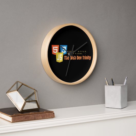 くもの巣開発者トリニティ – コード、スタイル、関数 壁時計 (オフィス)