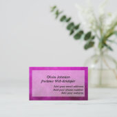 くもの巣開発者フリーランスのデジタルノマッドパープル 名刺 (スタンド正面)